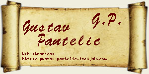 Gustav Pantelić vizit kartica